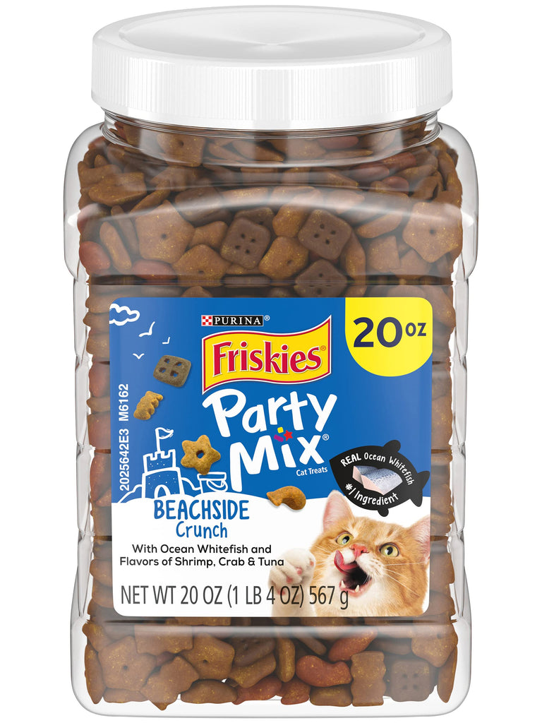 Friskies Party Mix Crunch Beachside Cat Treats 20 oz. Canister