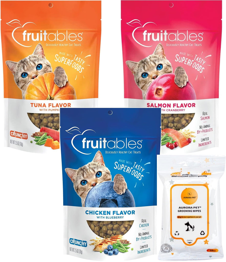 Fruitables SuperFoods Crunchy Cat Treats Variety Pack (3 Flavors) 2.5-oz Each