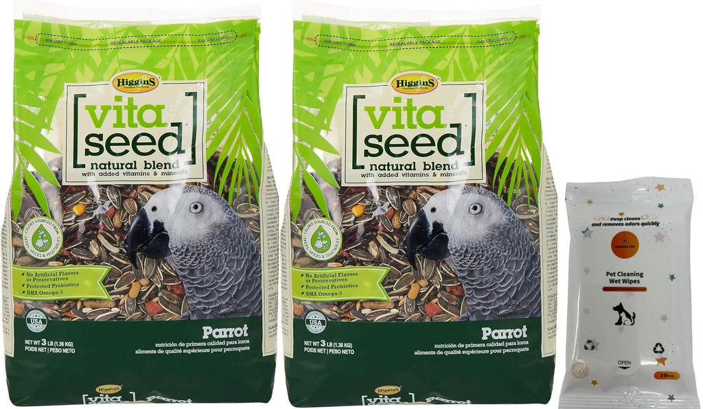 Higgins Vita Seed Parrot Bird Food 3 Lb (Pack of 2)