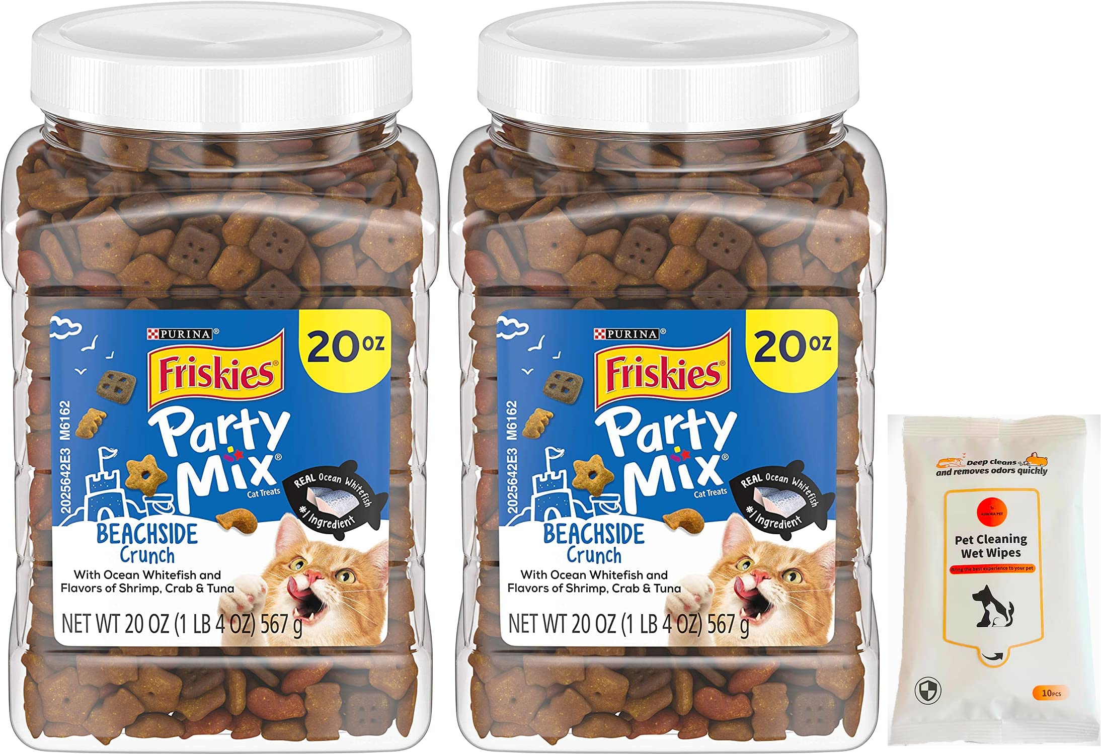 Friskies Party Mix Beachside Crunchy Cat Treats 20 oz (Pack of 2)