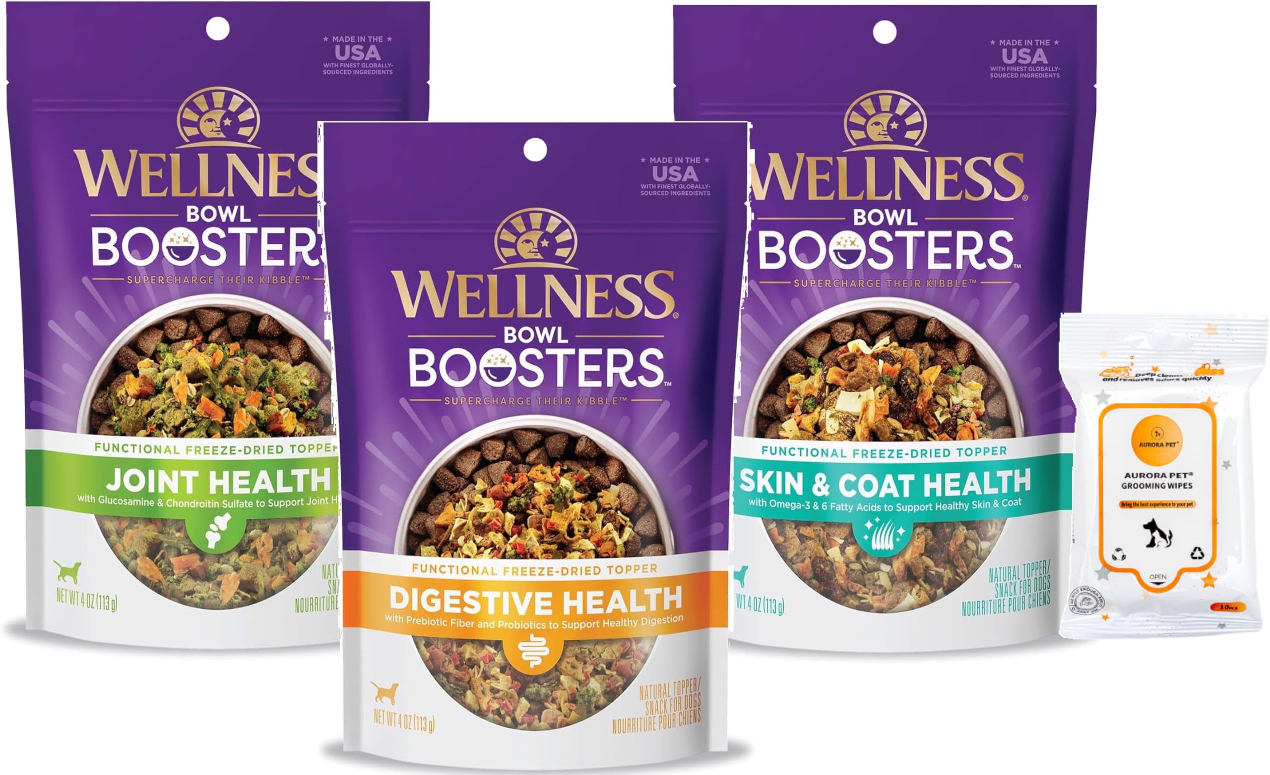 Wellness CORE Bowl Boosters Dry Dog Food Topper (4 oz Each)