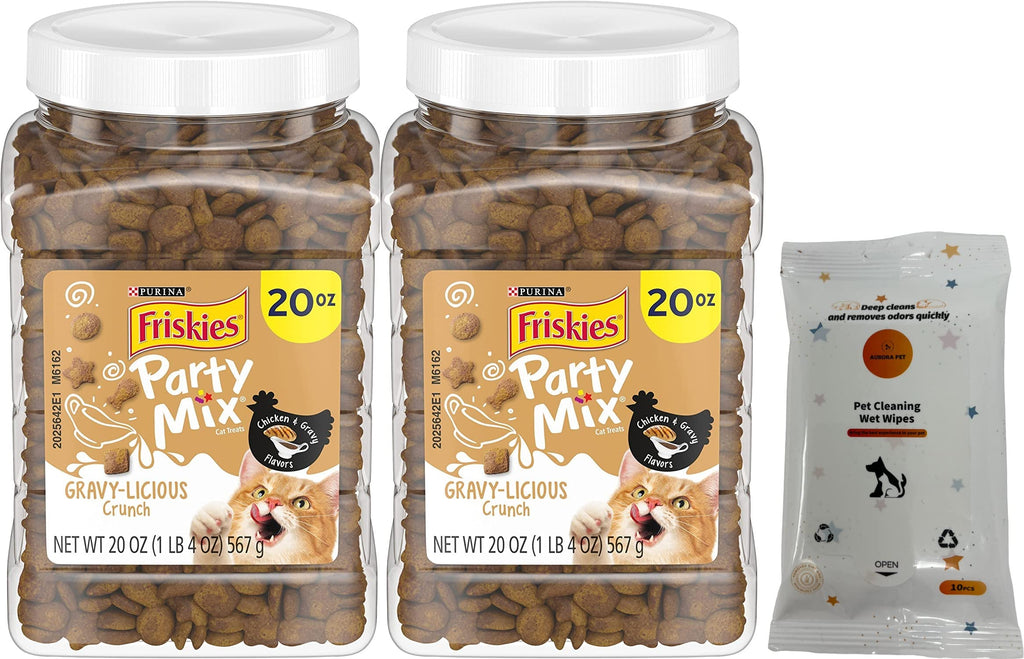 Friskies Party Mix Gravy-Licious Chicken & Gravy Flavors Cat Treats (20-oz Each)