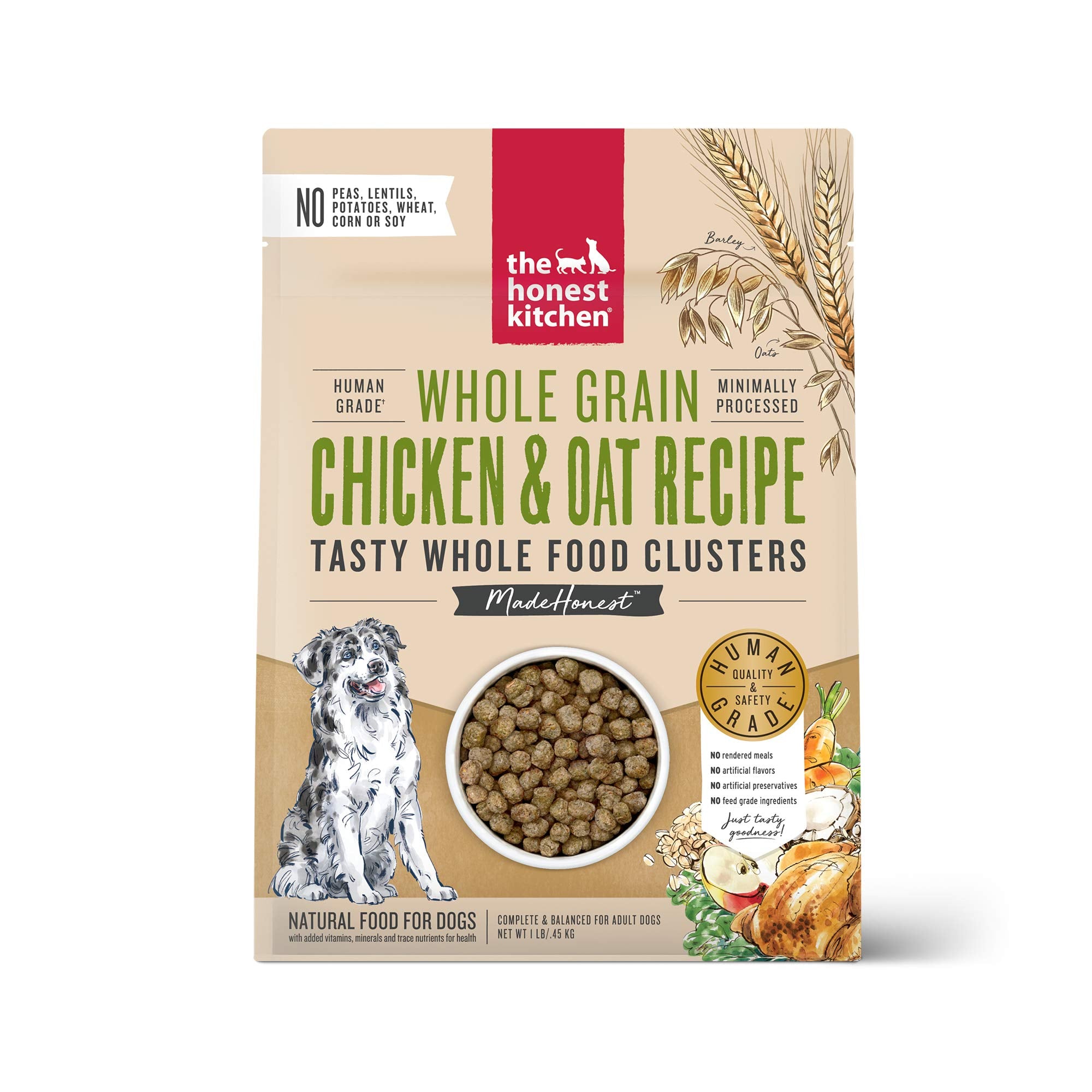 The Honest Kitchen Whole Food Clusters Human Grade Dry Dog Food (Chicken, Turkey, Beef)