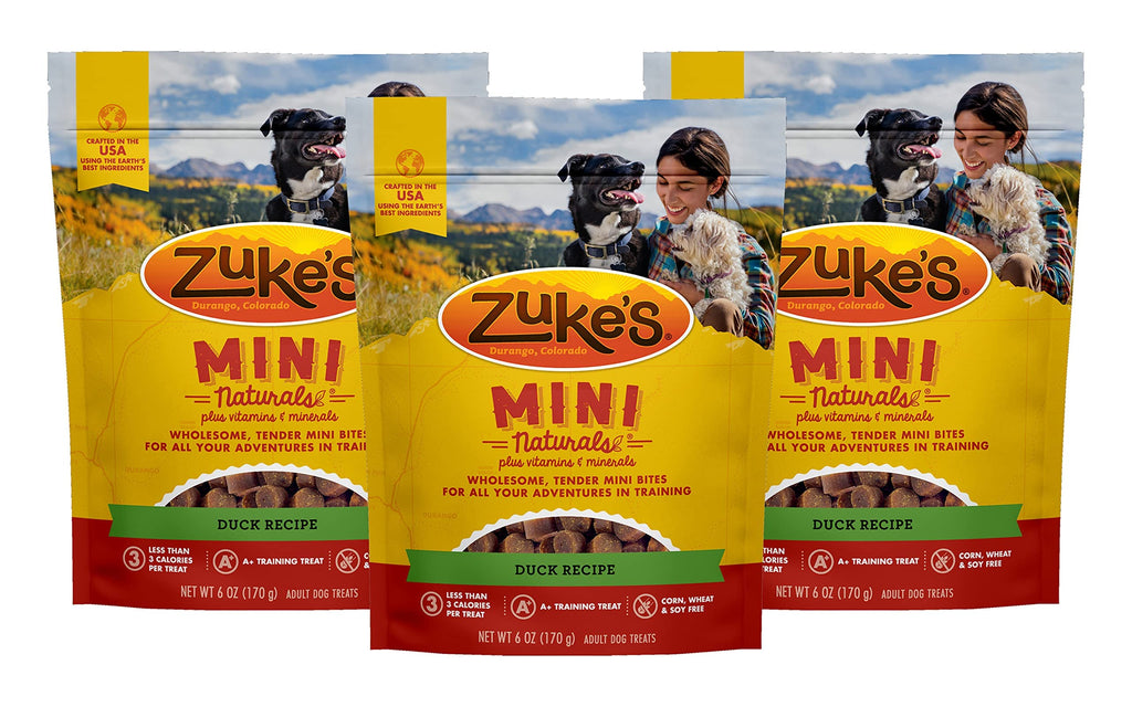 Zuke's Mini Naturals Training Dog Treats Duck Recipe, 6 OZ