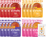 Friskies Lil' Gravies Lickable Cat Food Complement (4) Chicken (4) Turkey (4) Beef (4) Salmon (1.55-oz Each)