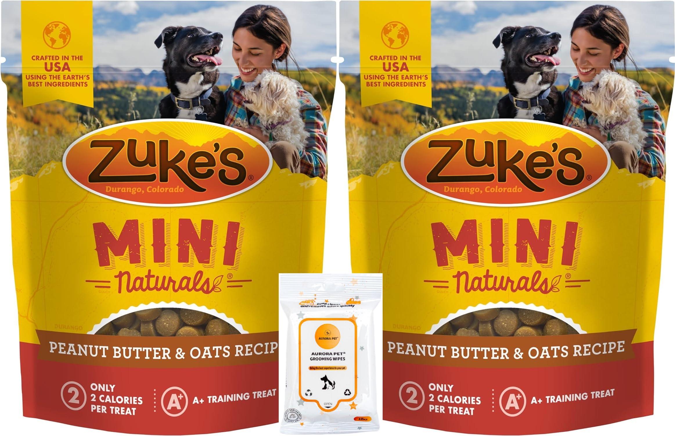 Zuke's Mini Naturals Peanut Butter & Oats Recipe Soft Dog Treats 16 oz (Pack of 2)