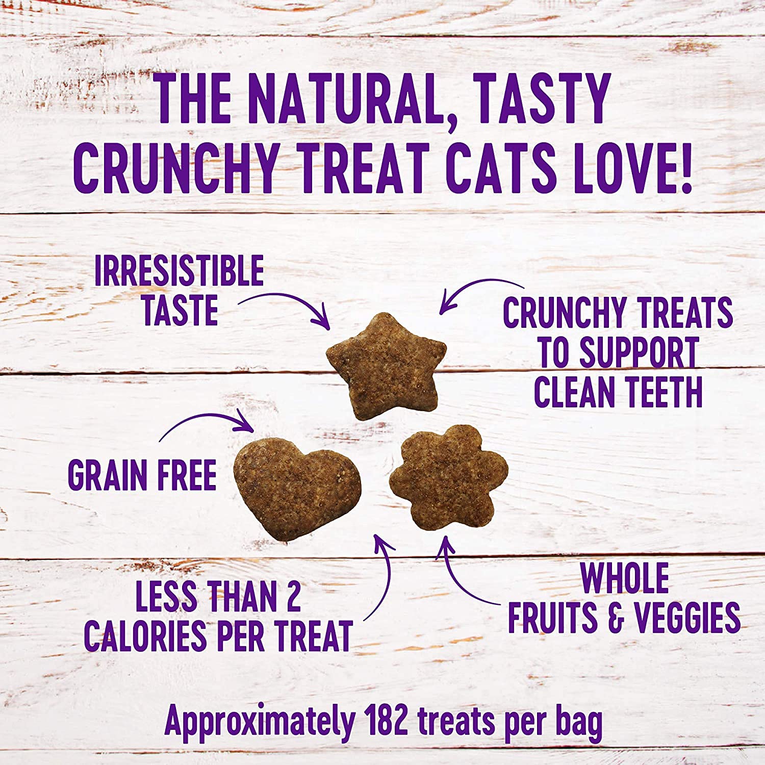 Wellness Kittles Tasty Crunchy Cat Treats (3 Chicken, 3 Salmon, 3 Tuna) 2-oz Bags