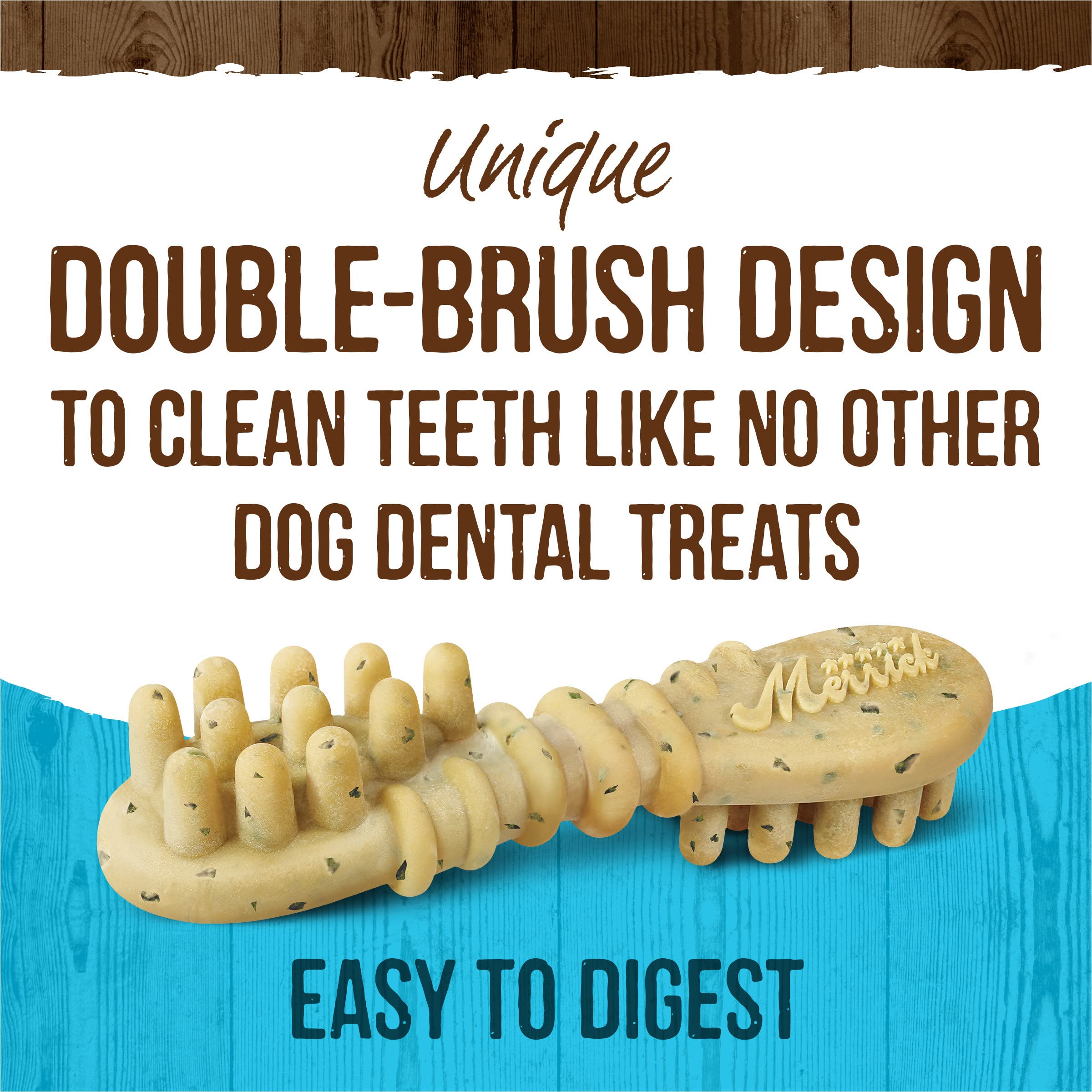 Merrick Fresh Kisses Double Brush Natural Dental Chews