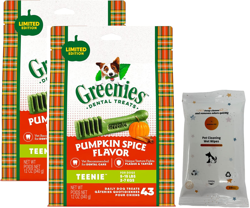 Greenies Pumpkin Spice Flavor Teenie Size Dog Dental Treats (12-oz Bags)