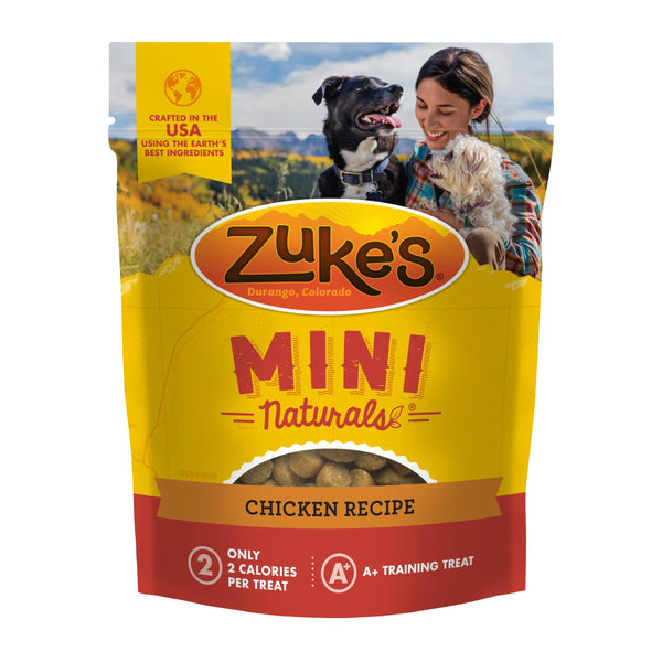 Zuke’S Mini Naturals Soft And Chewy Dog Treats For Training Pouch, Natural Treat Bites With Chicken Recipe - 16.0 Oz Bag