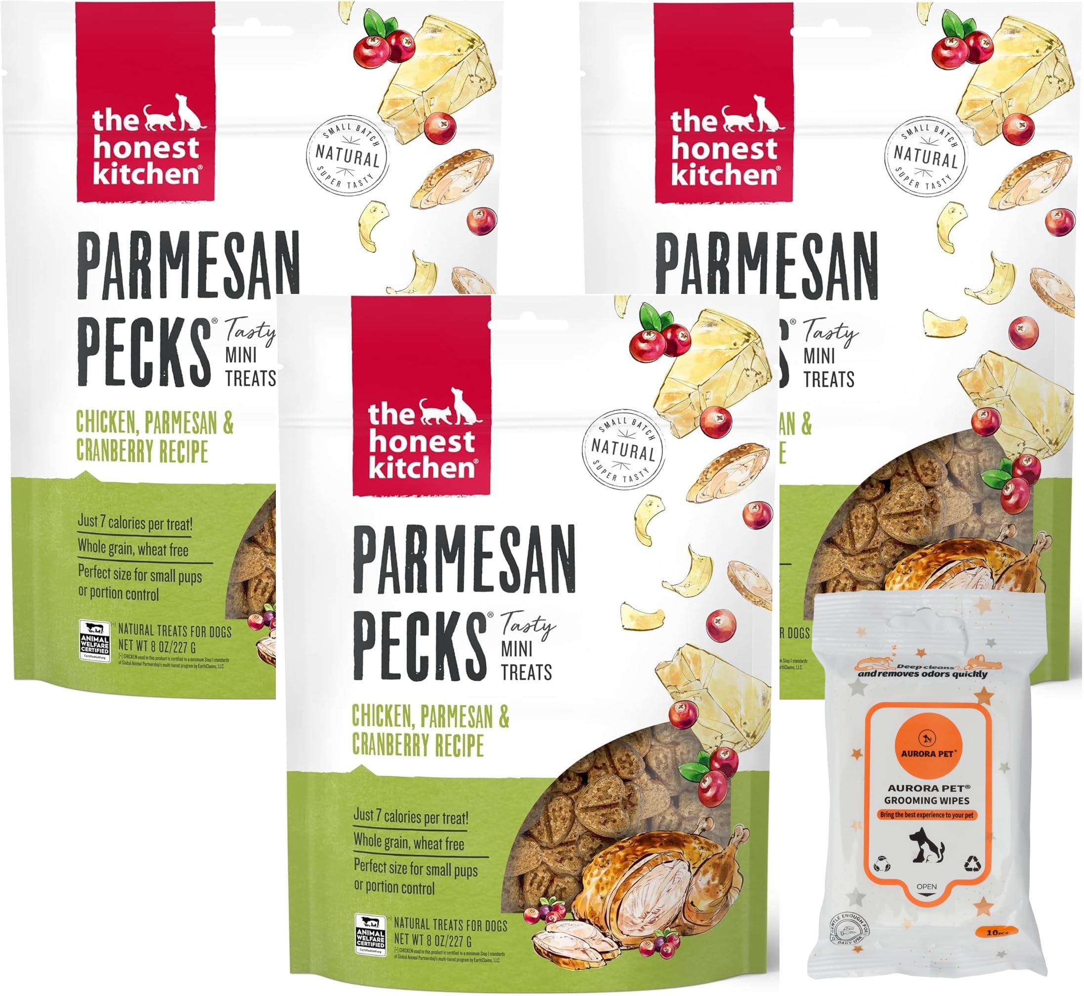 The Honest Kitchen Parmesan Pecks Dog Treats (Pack of 3)