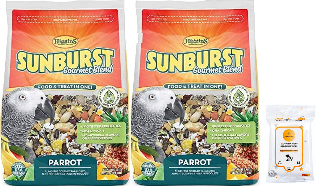 Higgins Sunburst Gourmet Blend Parrot Bird Food 3 Lb (Pack of 2)