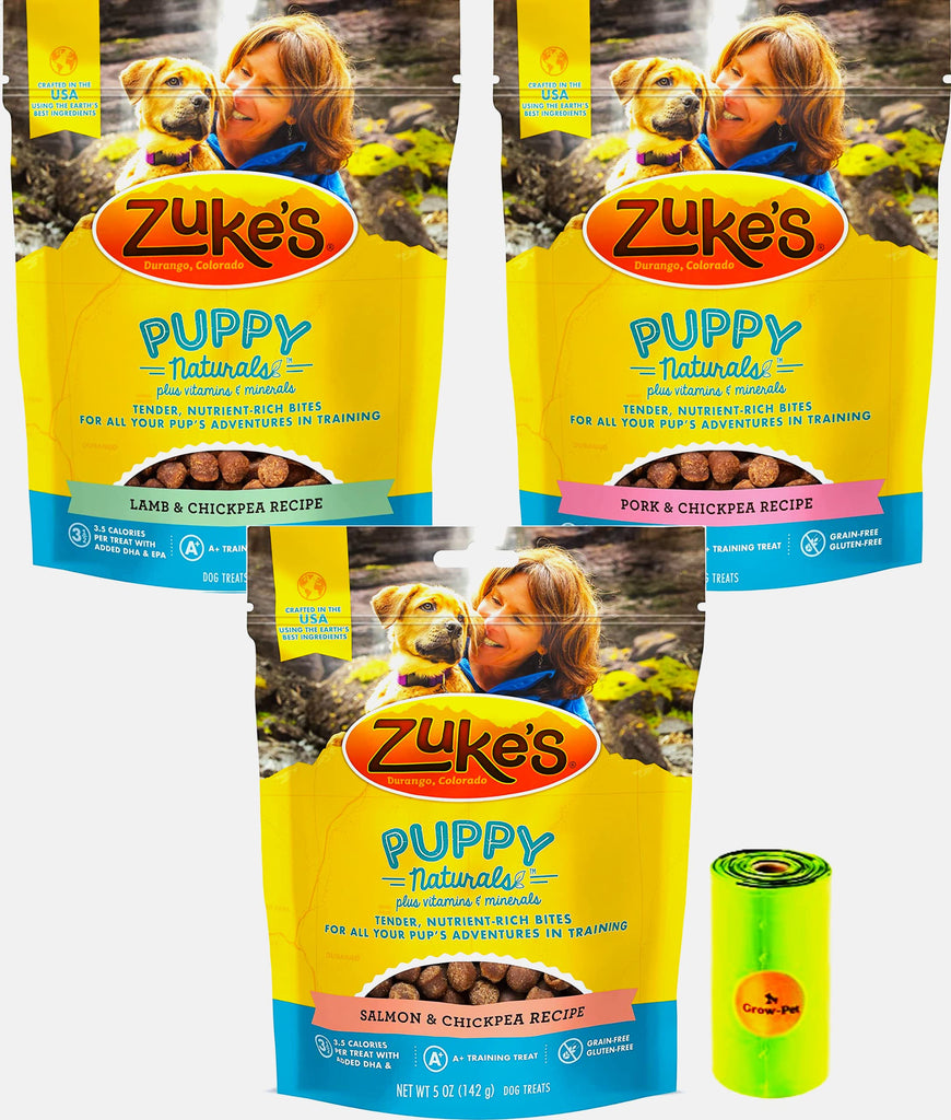 Zuke's Puppy Naturals Dog Treat Bundle (3 Flavors)