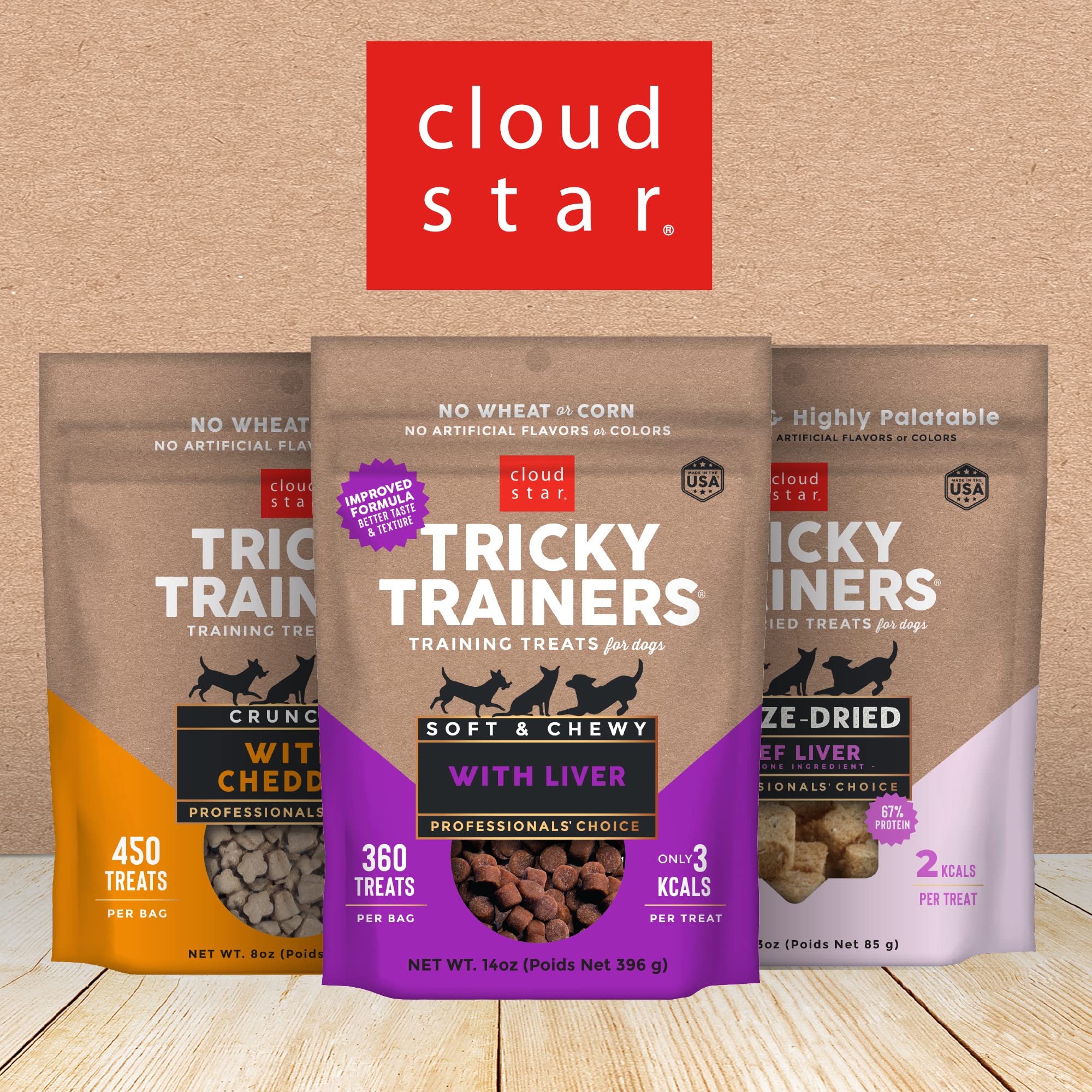 Cloud Star Tricky Trainers Chewy & Grain Free Dog Treats