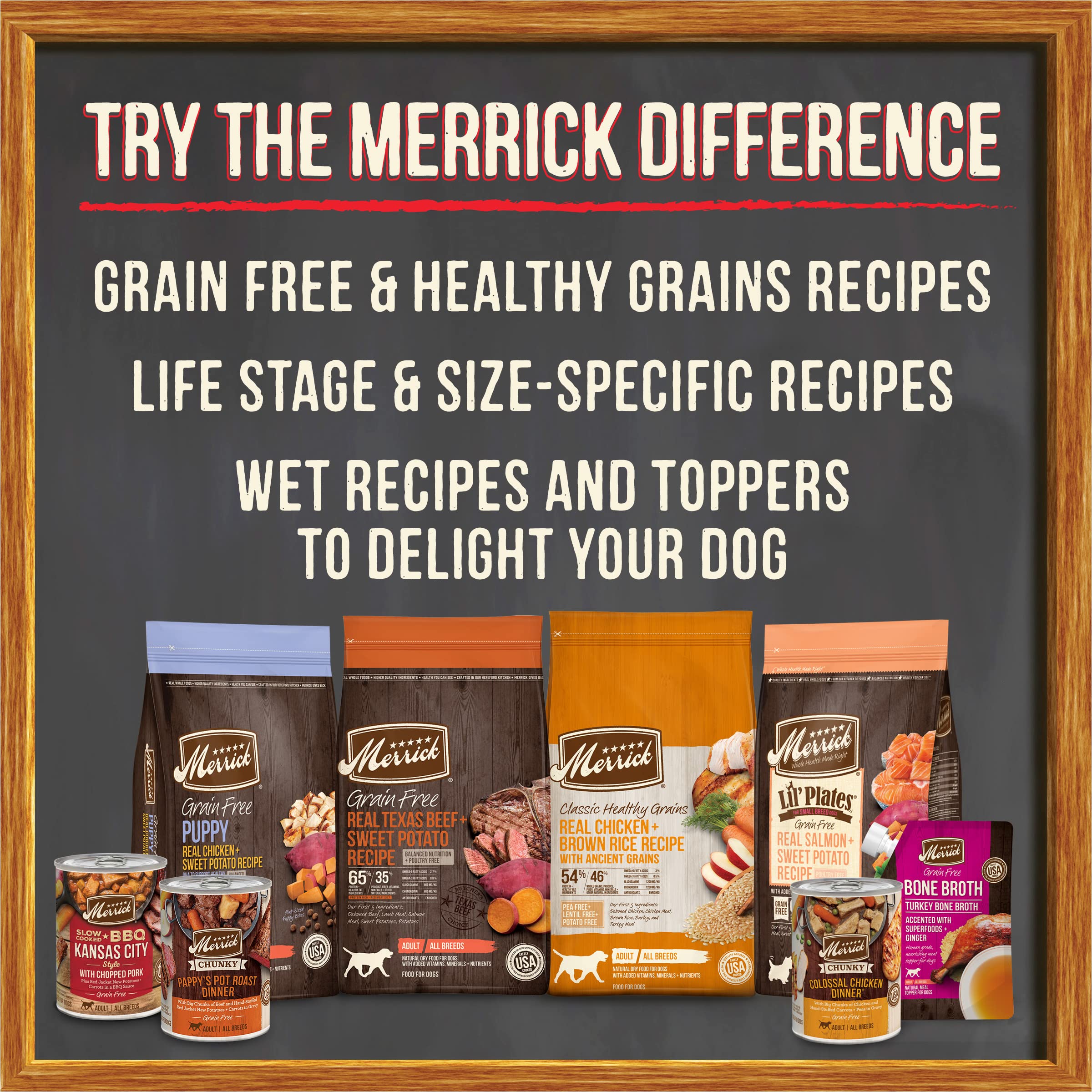 Merrick Premium Grain Free Dry Adult Dog Food, Wholesome and Natural Kibble with Real Duck and Sweet Potato