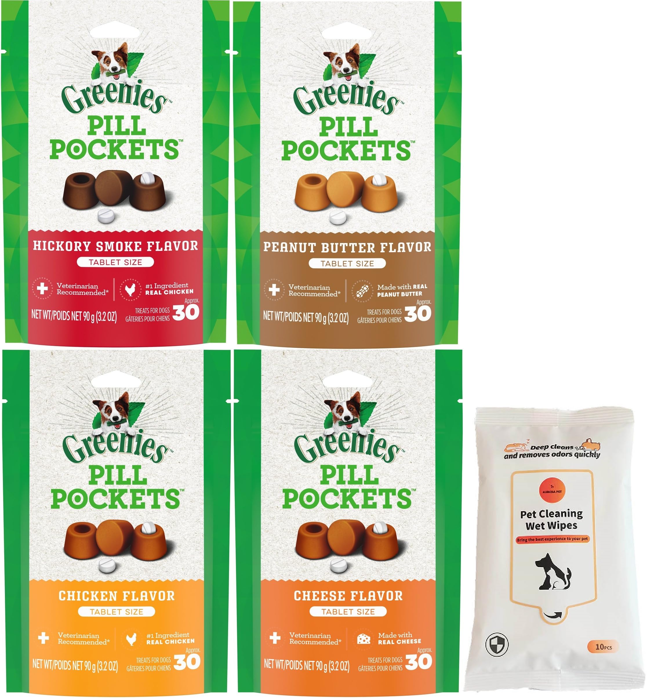 Greenies Pill Pockets Tablet Size Natural Soft Dog Treats Variety Pack