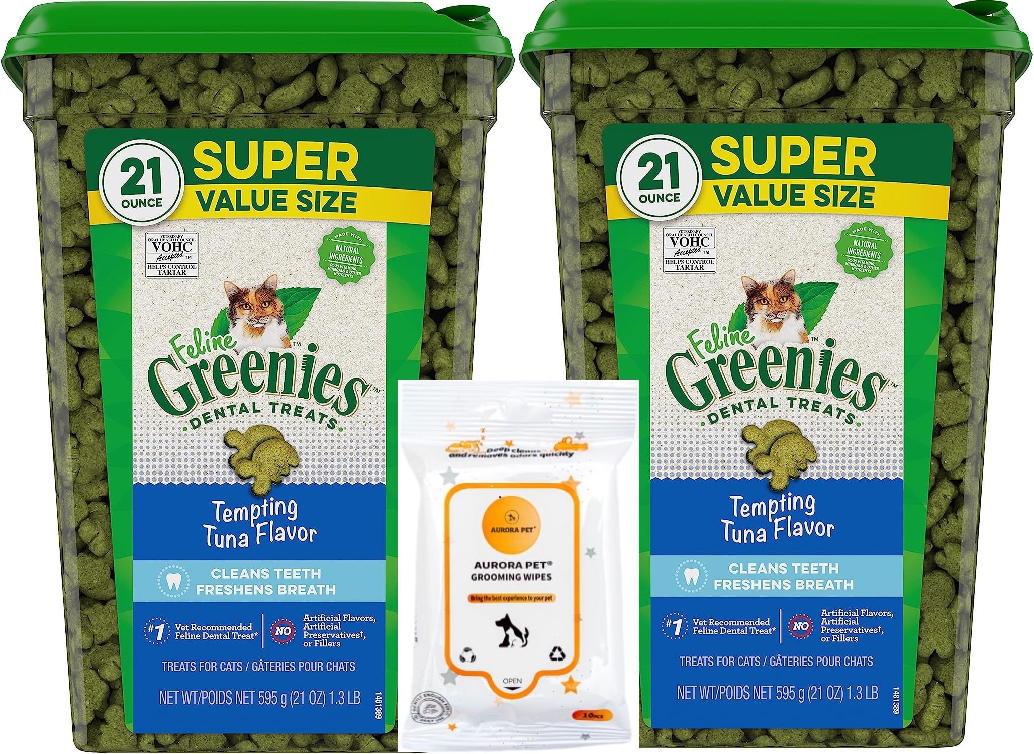 Greenies Super Value Size Tempting Tuna Flavor Adult Dental Cat Treats (Pack of 2)