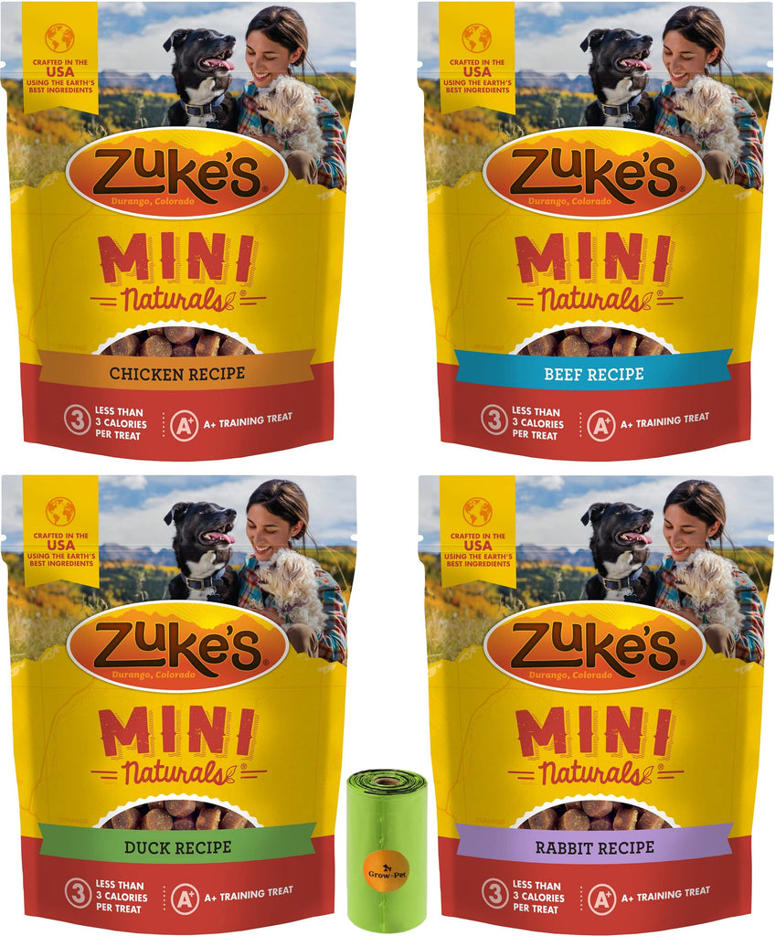 Zuke’s Mini Soft-Chew Natural Dog Treats (Beef, Chicken, Duck, Rabbit)