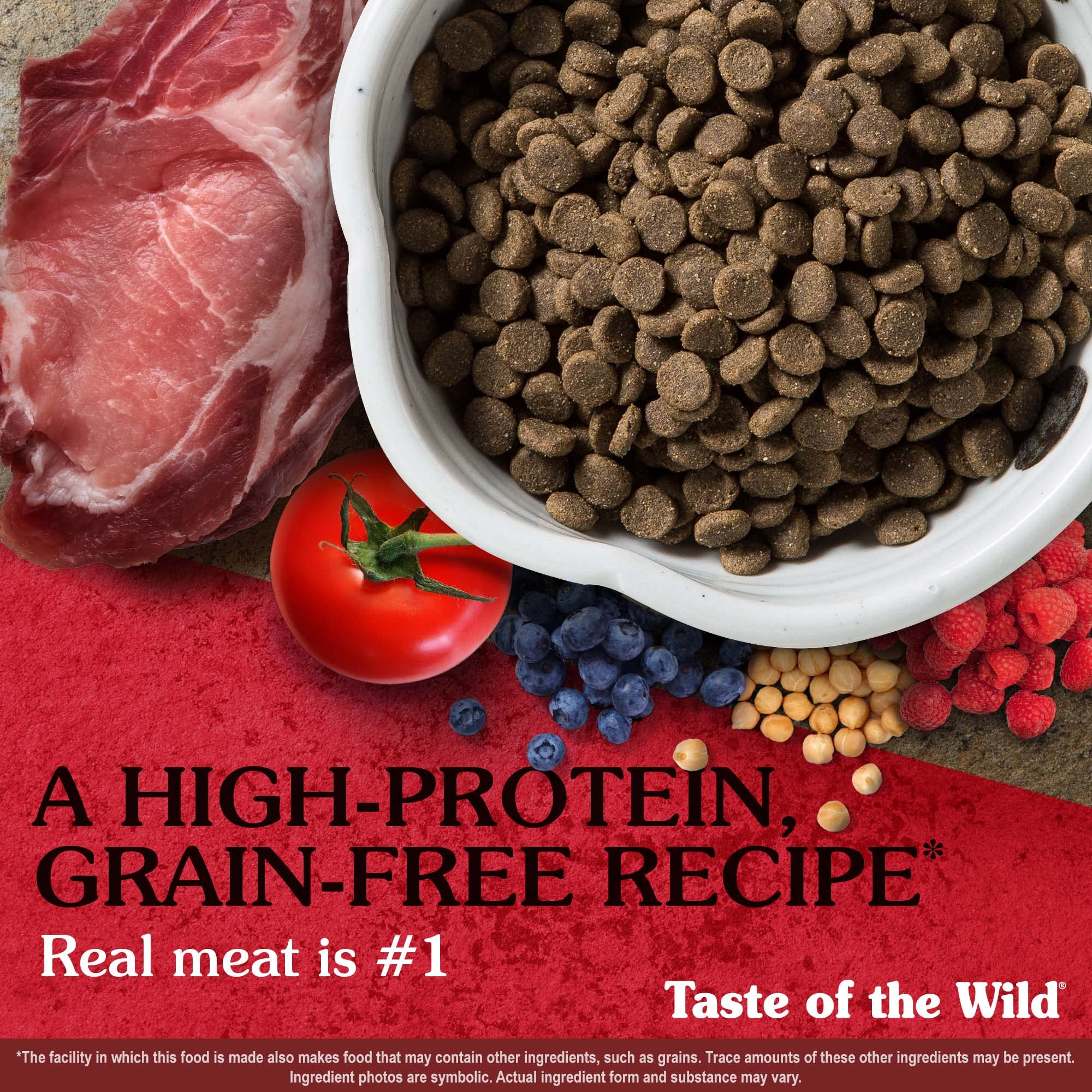 Taste of the Wild Roasted Bison and Roasted Venison High Protein Real Meat Recipes Premium Dry Dog Food