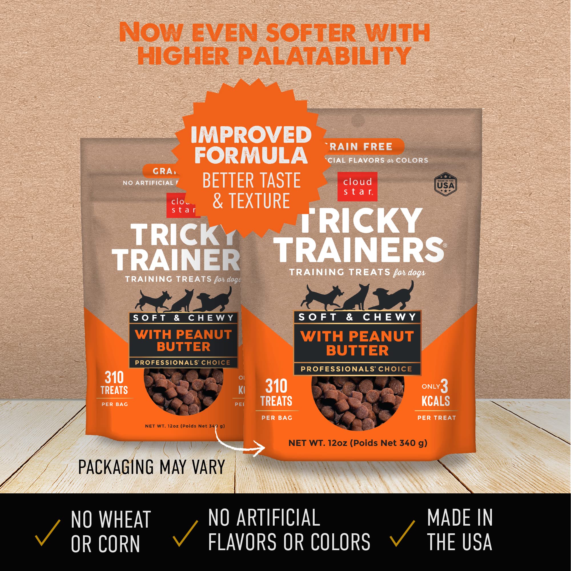 Cloud Star Tricky Trainers Chewy & Grain Free Dog Treats