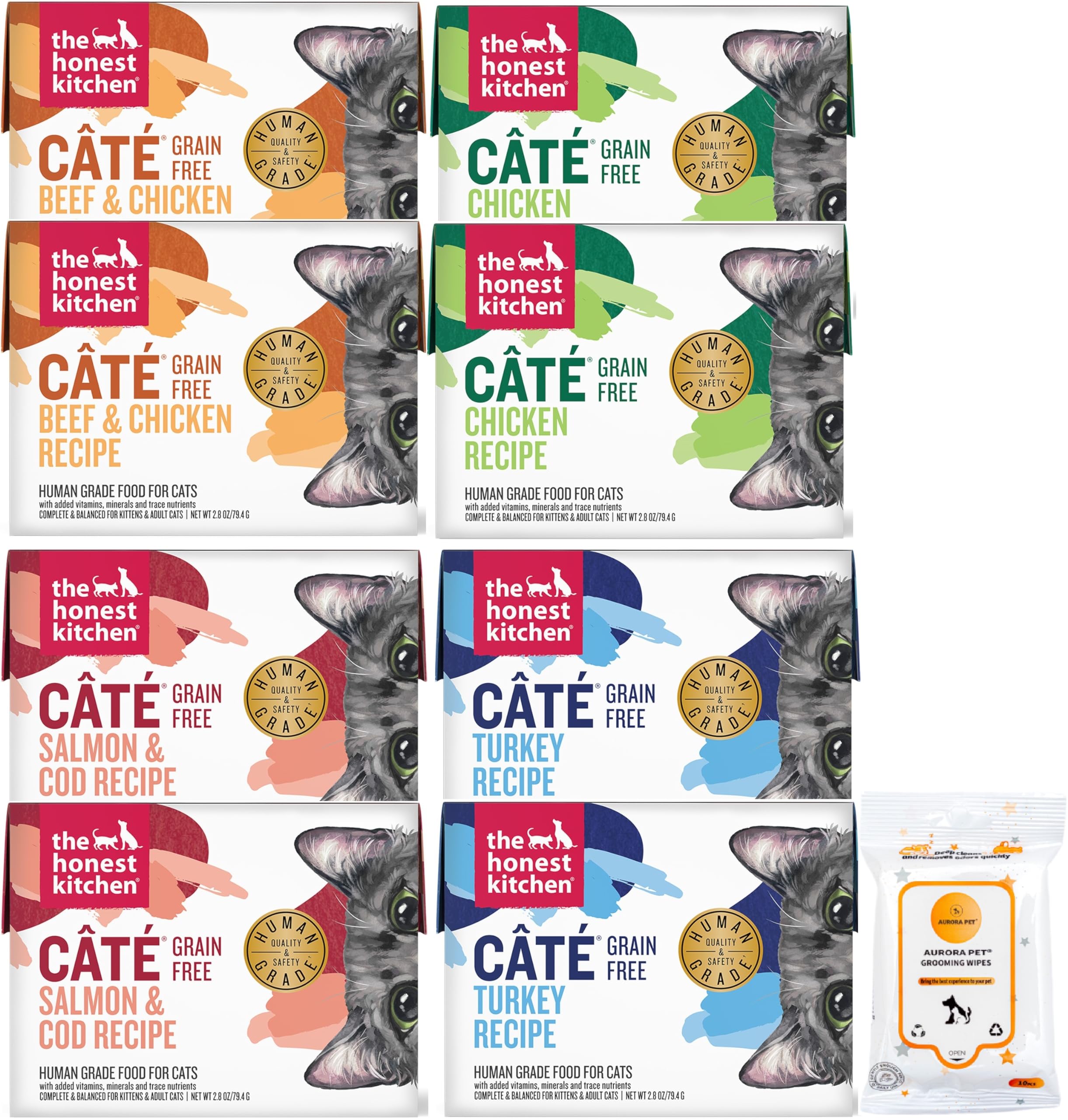 The Honest Kitchen Grain-Free Cate Wet Cat Food 2.8 oz (Pack of 8)