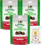 Greenies Pill Pockets Hickory Smoke Flavor Tablet Size Dog Treats (Pack of 3)