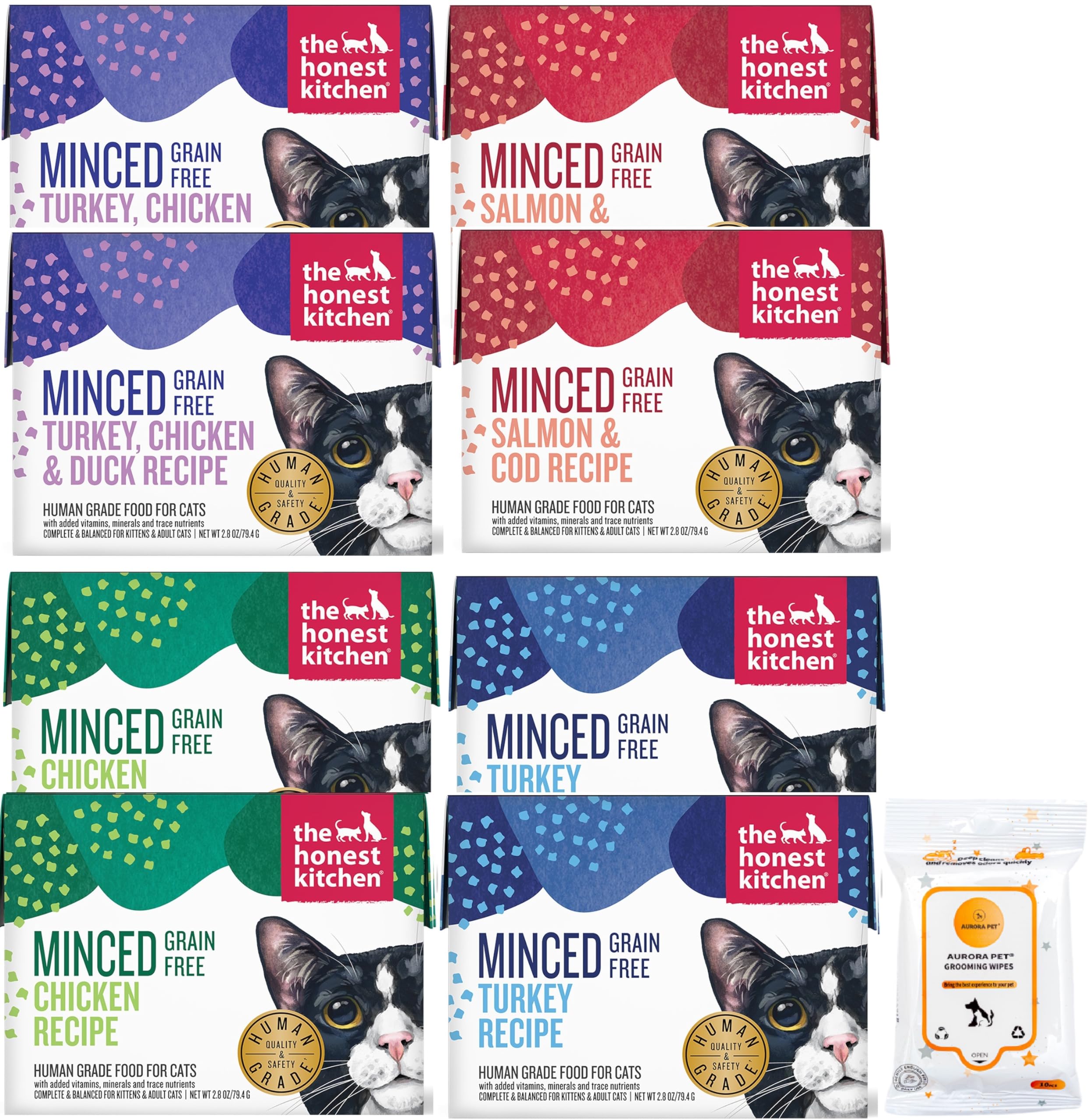 The Honest Kitchen Grain Free Minced Wet Cat Food 2.8 oz (Pack of 8)