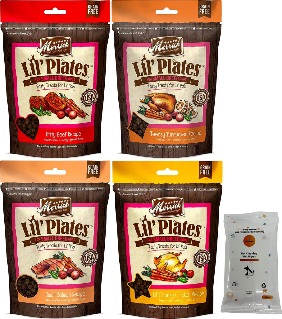 Merrick Lil' Plates Grain Free Small Breed Dog Treats Variety Pack (5-oz Each)