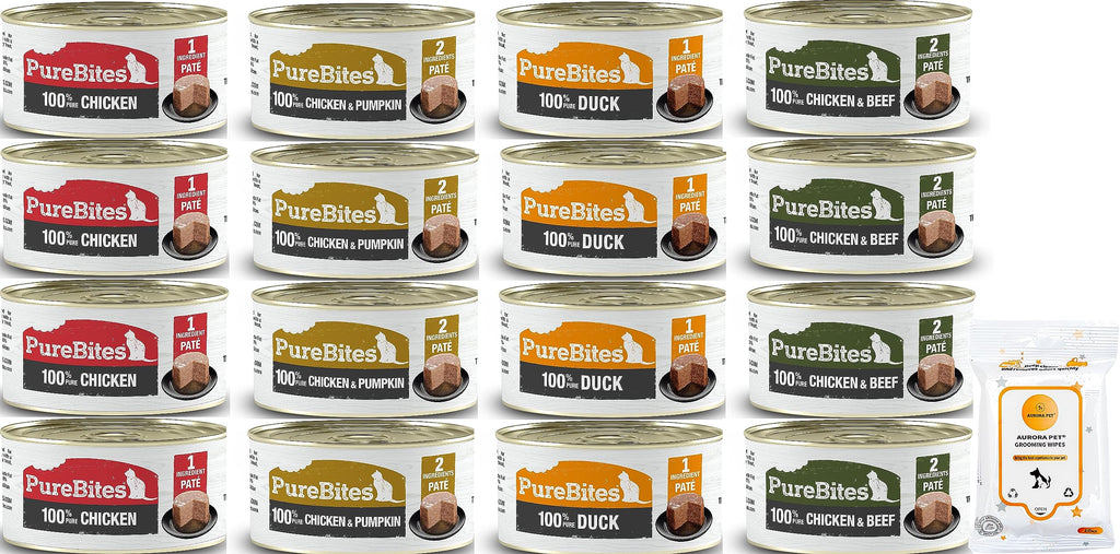 PureBites Paté Cat Food Toppings Variety Pack (16) 2.5-oz cans