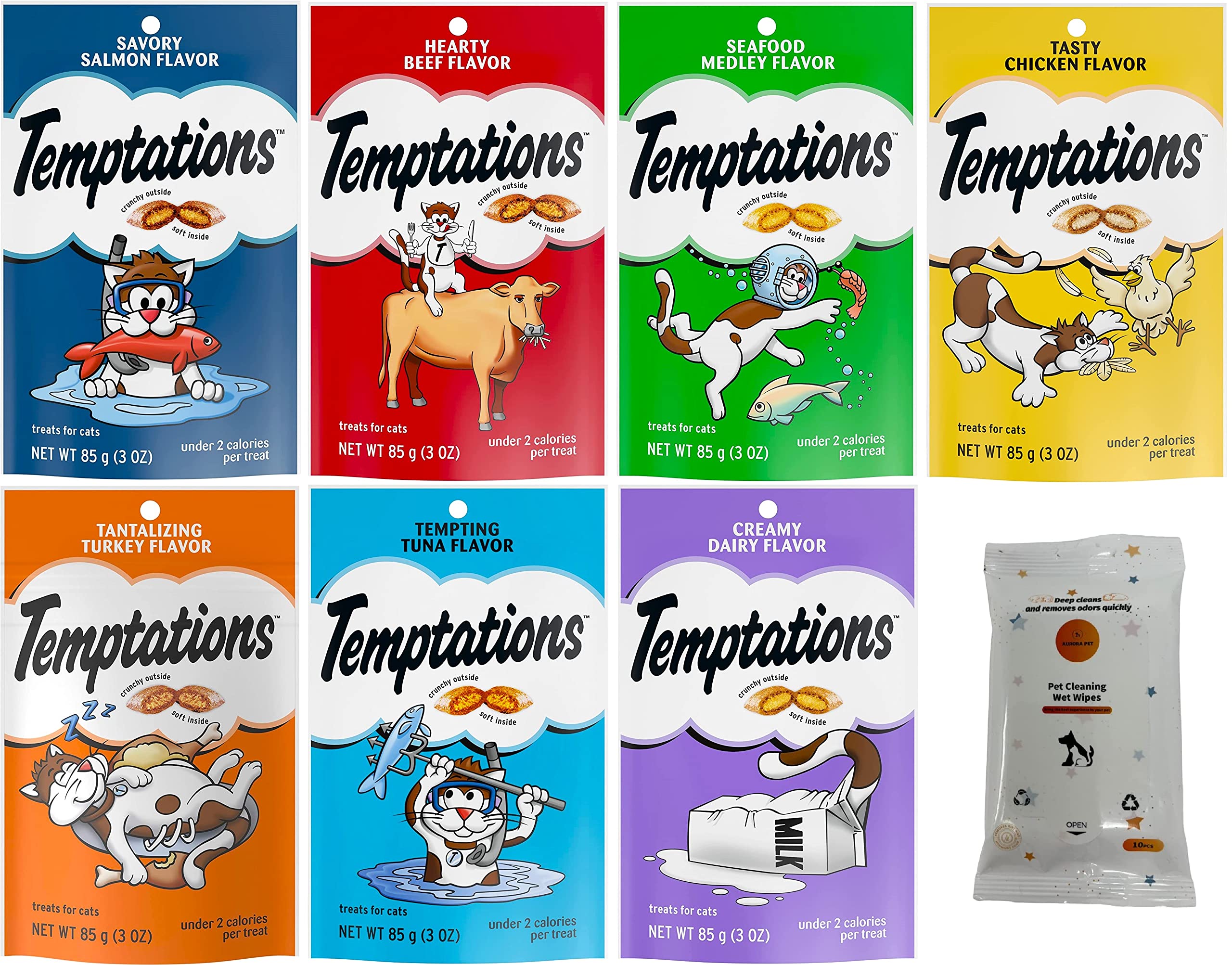 Temptation Types Temptations Cat Treats Variety Pack (7 Flavors) – Aurora Pet
