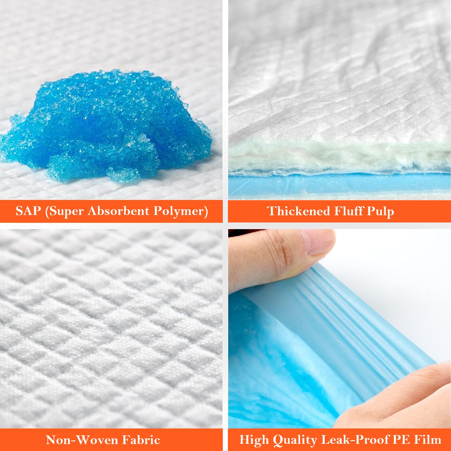 Aurora Pet Puppy Pee Pads - Absorbent Core and Quilted Surface | AP-ALL