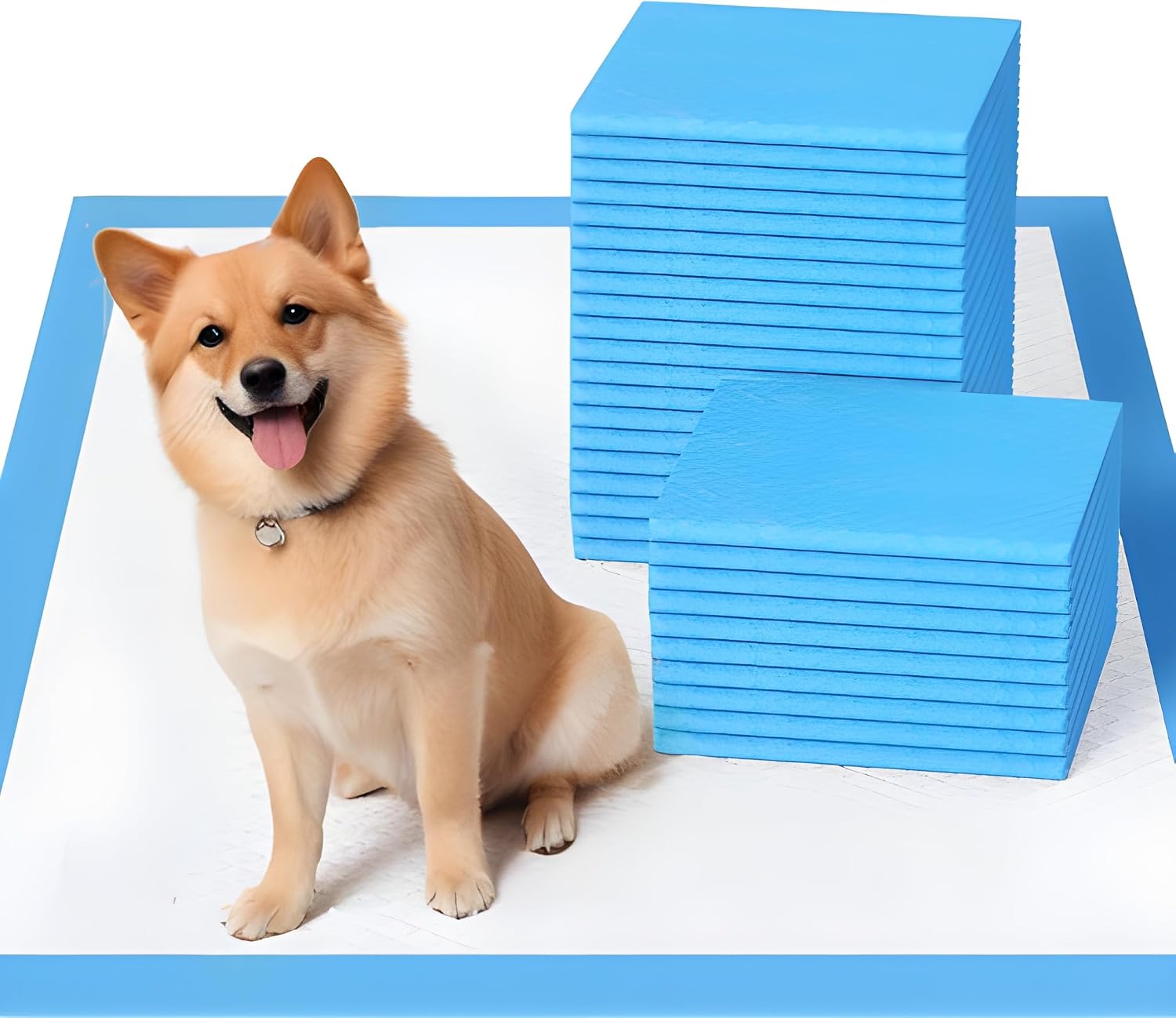 Aurora Pet Ultra-Absorbent Puppy Pee Pads – Leak-Proof, Quick-Dry, Disposable Potty Training Pads for Puppies & Dogs – Blue & White